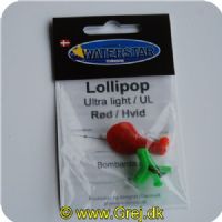 9141 - Lollipop gennemløber - Rød/Hvid - UL - Som en meget let skrue der snor vildt