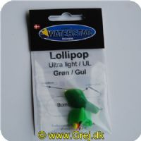 9152 - Lollipop gennemløber - Grøn/Gul - UL - Som en meget let skrue der snor vildt