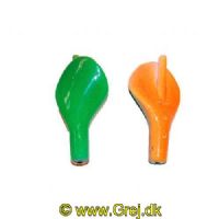 9165 - Lollipop gennemløber - Orange/Grøn - UL - 1.5g  - Snor rundt om sig selv