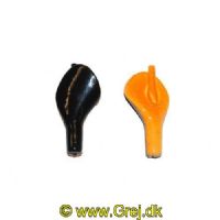 9360 - Lollipop gennemløber - Orange/Sort - Light - 3g - Snor rundt om sig selv