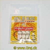 DECOY06 - Fresh Lures - Area Jig Heads - Krogstørrelse #6 - 0,6 gram - Decoy krog - Gold - 3 stk