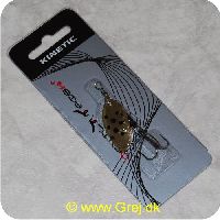 DF5GSS - Devil fish worm spinner - 5 gram - Guld blad m/sorte pletter og sort krop