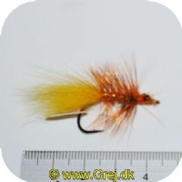 FL00630 - Seatrout Flies 2 - UF RPO Yellow Tail - str. 4 - Farve: Orange med gul hale