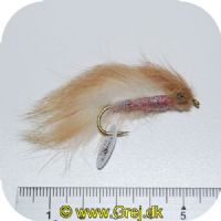 FL00723 - Seatrout UV Flies - Light Zonker UV - Str. 04 - Beige/hvid