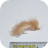 FL00724 - Seatrout UV Flies - Light Zonker UV - Str. 06 - Beige/hvid