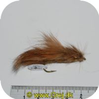 FL00725 - Seatrout UV Flies - Dark Zonker UV - Str. 04 -  Brunlig