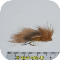 FL00726 - Seatrout UV Flies - Dark Zonker UV - Str. 06 -  Brunlig