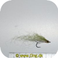 FL00729 - Seatrout UV Flies - Tobisen UV - Str. 04 -  Hvid/grøn