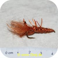 FL11041 - Sea Trout Flies - Honey Shimp - Rust brun - Krogstørrelse 6