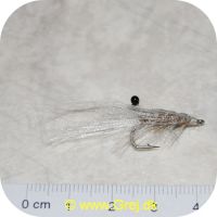 FL11240 - Sea Trout Flies - Organza Shrimp - Hvid/grå