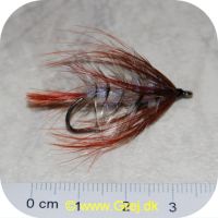 FL11273 - Sea Trout Flies - Autumn (efterårs) Fluen - Rødbrun/hvidlig