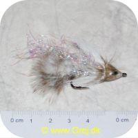 FL13036 - Sea Trout flies - Marabou Juletræ - Grizzly