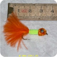 FL22006 - Vådflue Poppy Nobbler Orange/ fl. gul/orange