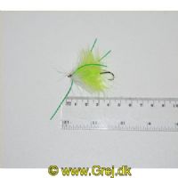 FL24064 - Marabou Worm White/Chartreuse Daiichi 3111 - Str. 10