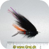 FL80001 - Modern Tube Flies - UF Black & Silver Plast 1 - Str. 1