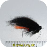 FL80003 - Modern Tube Flies - UF Glodhack - Str. 1 - Sort m/lidt orange