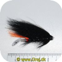 FL80004 - Modern Tube Flies - UF Glodhack - Str. 1.5 - Sort m/lidt orange