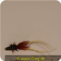 FL97104 - Black Frances Tube 1 tomme - Sort/brun - 9cm lang - FL97104