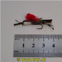 FLY0942 - Tørflue - Whitlooks Hopper - Farve: Natur med rød - Str. : 10