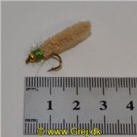 GHMAG005 - Maggot - Farve: Natur med grøn glimmer og guld hoved - Str. : 10
