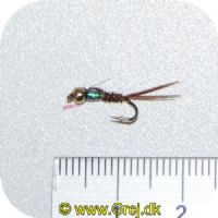 GU0010 - Enkeltkrog - Str. 10 - brun / blå krop - goldhead - og brun hale