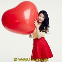 HJER3601 - Giganttisk hjerte ballon (90 cm/ 36 tomme)