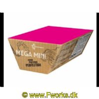 J18 - Batteri - MEGA MINI - Kometviftebatteri med 96 skud - Nem: 231g
<BR>
Pragtfulde påfuglehaler i røde og grønne farver med crackling effekter og imponerende guldfinale.
<BR><BR>
NEM : 231g<BR>
Antal skud + type : 91 vinkel<BR>
Rør diameter : 12mm