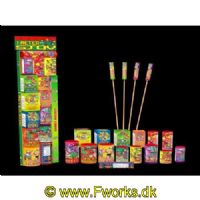 J37 - Sortiment - 1 METER SJOV - 1 meter sjov og ballade.
<BR>
Fantastisk familiesortiment til dem som vil have kvalitet men ikke har det store budget. Posen er 1 meter lang og fyldt helt op med krudt. 
<BR><BR>
Indeholder: Raketter. fontæner og små batterier
<BR><BR>
NEM : 313g<BR>
