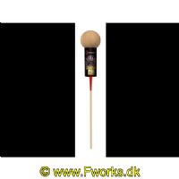J7 - Raket - Kl 24:00 MEGA RAKET - Full loaded kl tolv raket.
<BR>
Fantastisk klokken tolv raket. der springer i rød buket med hvide blinkere.