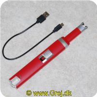 JE40664 - USB Lighter - God til at tænde når det blæser - Lyner mellem de 2 tændhoveder.<BR>
<LI>Genopladelig</LI>
<LI>Wind prof</LI>