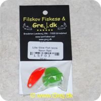 LSF03 - Slow Fish blink - 1 lille Slow fish - Farve: Neon Rød - Med krogkappe