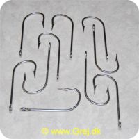 M7255D10 - Mustad enkeltkroge str. 14/0 - 10 stk - Til helleflyndere og andre store fisk - Som stangholdere!