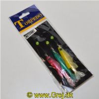 NC72001 - Torskeforfang - 3 små fisk i forskellige farver med perler og øjn