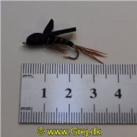 PAR0133 - Long Shank - Foam Emerger Black - Farve: Sort - Str. : 10