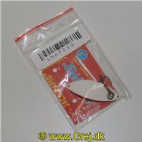 SNAP03G - Den originale Jack Rapid ML Snapper 3 gram - Hvid - Med krog som er monteret med springring