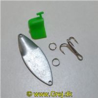 SNAPPER10B - Den originale JACK RAPID Snapper - 10 gram - Blank/Umalet - Usamlet, men med krog og springringe