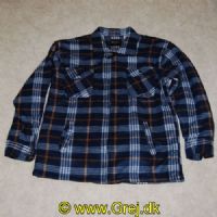 TERMOGBLBHL - Secolo Termoskjorte str. L -Blå/lyseblå/Brun/Hvid ternet 