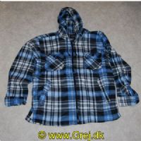 TERMOHBGSMXXXLH - Secolo Termoskjorte str. XXXL -hvid/blå/grå/sort/mørkeblå ternet - med hætte