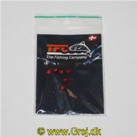 TFC1027 - TFC. Tungstenshoved til at trække på kroge - 6 stk. - 4mm / 0,5 gram - Farve: Rød glimmer