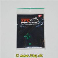 TFC1030 - TFC. Tungstenshoved til at trække på kroge - 6 stk. - 4mm / 0,5 gram - Farve: Grøn glimmer