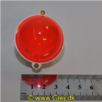 VANDK40RH - Danica - Klar rød / Hvide vandkugler - Antal i pakke: 10 stk. - Str. 40mm