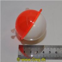 VANDK50RH - Danica - Klar rød / Hvide vandkugler - Antal i pakke: 10 stk. - Str. 50mm