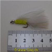 WS0167 - Long Shank - Bh Cat Whisker - Farve: Chartreuse/Hvid med sølv hoved - Str. : 10