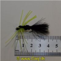 WS24026 - Long Shank - Montana rubber leg Chartreuse Black - Farve: Chartreuse/Sort - Str. : 10