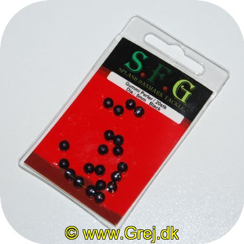 000000000223 - S.F.G gummi perler - Sorte - 5 mm - 20 stk