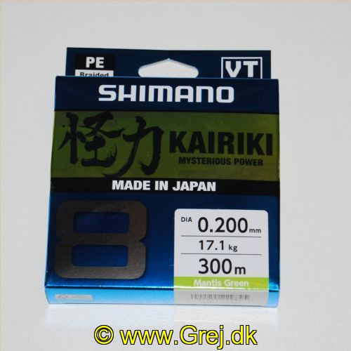 022255229845 - Shimano Kairiki SX8 0.20mm - Brudstyrke:17,1 kg - 300 meter
<BR>
Dette er en glat og støjfri line som er virkelig god til UL fiskeriet.