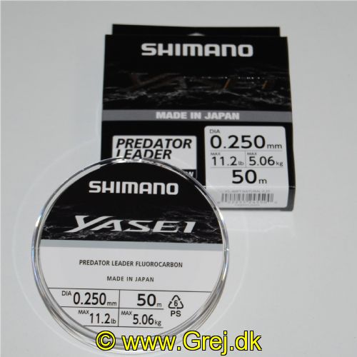 022255245500 - Shimano Yasei Fluorocarbon 50m - 100% Fluorocarbon af højeste kvalitet - 0.25mm/5,06kg
<BR>
<LI>Bedste Knudestyke på Fluorocarbon liner.</LI>
<LI>Blødeste Fluorocarbon line.</LI>
<LI>Mest smidige Fluorocarbonline.</LI>
<LI>Japansk kvalitet.</LI>