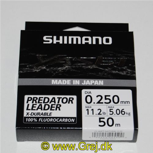 022255245500 - Shimano Yasei Fluorocarbon 50m - 100% Fluorocarbon af højeste kvalitet - 0.25mm/5,06kg
<BR>
<LI>Bedste Knudestyke på Fluorocarbon liner.</LI>
<LI>Blødeste Fluorocarbon line.</LI>
<LI>Mest smidige Fluorocarbonline.</LI>
<LI>Japansk kvalitet.</LI>