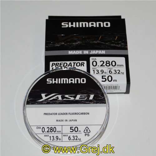 022255245517 - Shimano Yasei Fluorocarbon 50m - 100% Fluorocarbon af højeste kvalitet - 0.28mm/6,32kg
<BR>
<LI>Bedste Knudestyke på Fluorocarbon liner.</LI>
<LI>Blødeste Fluorocarbon line.</LI>
<LI>Mest smidige Fluorocarbonline.</LI>
<LI>Japansk kvalitet.</LI>