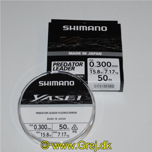 022255245524 - Shimano Yasei Fluorocarbon 50m - 100% Fluorocarbon af højeste kvalitet - 0.30mm/7,17kg
<BR>
<LI>Bedste Knudestyke på Fluorocarbon liner.</LI>
<LI>Blødeste Fluorocarbon line.</LI>
<LI>Mest smidige Fluorocarbonline.</LI>
<LI>Japansk kvalitet.</LI>